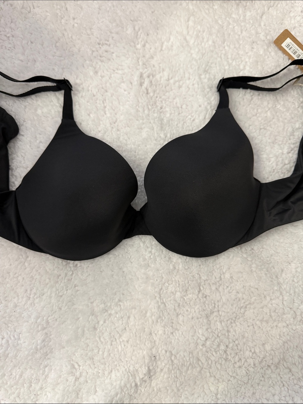 SKIMS Smooth Lightly Padded Black T-Shirt Bra